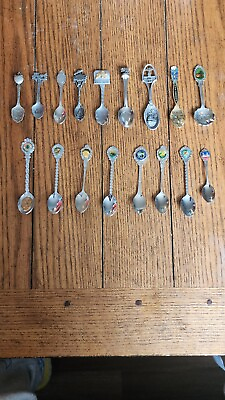 #ad 17 Mini Collectable Souvenir Spoons $35.00