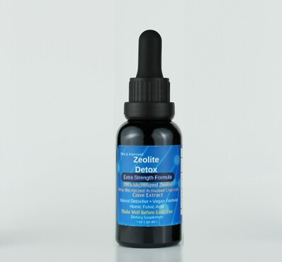 #ad Liquified Zeolite Extra Strength GLASS BOTTLE No Plastic Liquid detox exp12 25 $12.50