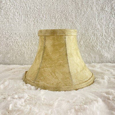 #ad #ad 1970#x27;s Bell Lamp Shade with Spider Assembly 6”x4.5”x8.5quot; Textured Leather Look $33.99