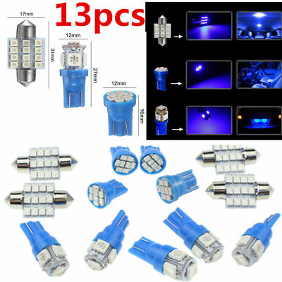 #ad Blue LED Lights 13Pcs Interior Package Kit for Nissan License Plate Lamp Bulbs $8.99