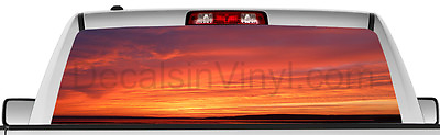 #ad Rear window graphic view thru decal sticker nature pickup truck SUV $39.95