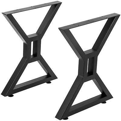 #ad Table Legs Set of 2 Metal Desk Leg 28” Cast Iron Dining Table Leg DIY Industrial $75.79