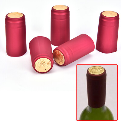 #ad 10x Wine Bottle Cover Wine Bottle Seal Accessories PVC Heat Shrink Cap Suppl.MF $2.73