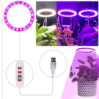 #ad For Hydroponic Veg Flower Fruit Ring LED Plant Lights Grow Lamp Full Spectrum US $14.69