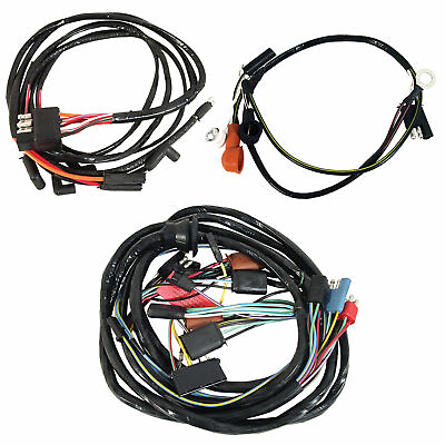 #ad Wiring Harness 8 Cyl W Warning Lights amp; 2 Spd Heater Motor For 1965 Mustang $114.99