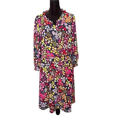 #ad Talbots Floral Stunner Fully Lined Dressed $49.00