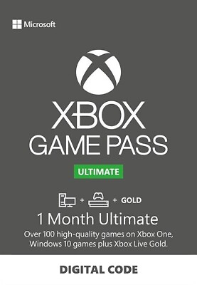 #ad Xbox Ultimate Game Pass 1 Month Code Live amp; Gold INSTANT DELIVERY $6.99