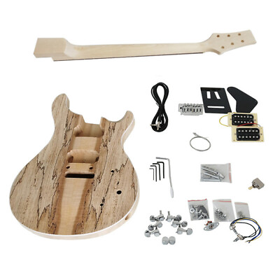 #ad Unfinished DIY Electric Guitar Kits Musical Instrument Guitar $179.00