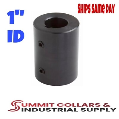 #ad #ad 1quot; RIGID SHAFT 1 PC KEYED COUPLING BLACK OXIDE FINISH SCR 100 KW Ships Free $19.25