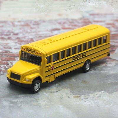 #ad Alloy Pull Back School Bus Alloy Diecast Pull Back Vehicle Kids Action Car Toy $10.95