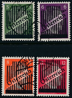 #ad Stamp Austria SC 399 402 1945 WWII Adolf Hitler Overprint Germany Used $8.95