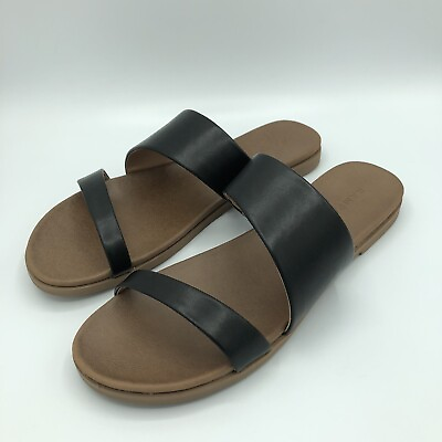 #ad Rampage Bella Black Matte Size 7.5 Women Sandals $22.99