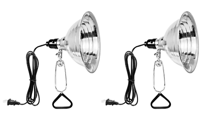 Shade Clamp Work Light Lamp Clip On Aluminum Reflector Practical 150W E26 2 Pack $24.33