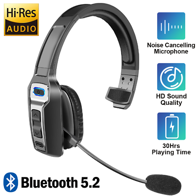 #ad #ad Wireless Trucker Bluetooth Headset With Noise Cancelling Mic For Phones PC $33.99