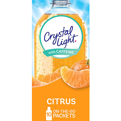 #ad Crystal Light Sugar Free Energy Citrus On The Go Powdered Drink Mix 10 Count $4.55