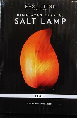 #ad NEW Evolution Himalayan Crystal Salt Lamp Leaf Shape 8quot; X 5quot; X 4quot; $34.99