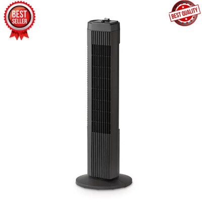 #ad Tower Fan Black Oscillating Lightweight Portable Versatile 3 Speed Office Black $24.86