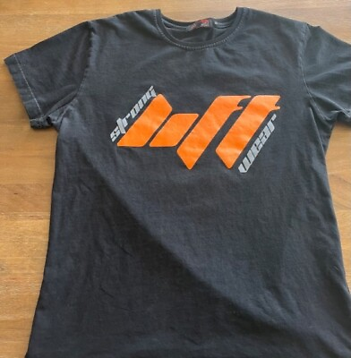 #ad Men#x27;s Strong LiftWear Short Sleeve Arnold Quote Gym Shirt Sz Medium Black Orange $11.74
