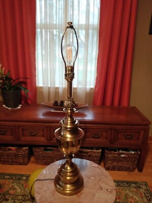 #ad Vintage Stiffel Heavy Brass Table Lamp 33” #5561 $125.00