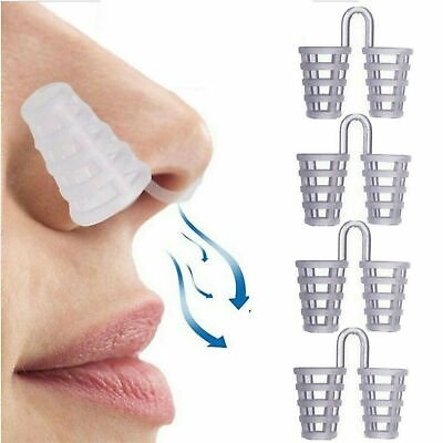 #ad 4 Pack Anti Snore Nose Clip Stop Snoring Stopper Device Sleep Aids Cones Vent US $3.99