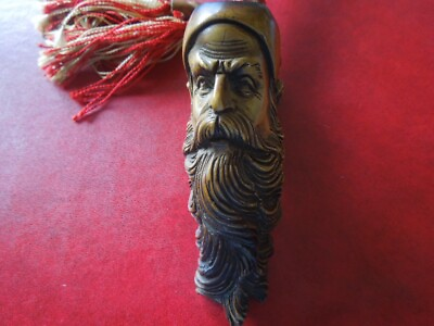 #ad J5540 ANTIQUE VERY NICE CARVED MEERSCHAUM LONG BEARD TABACCO PIPE SEE DESCRIP $299.00
