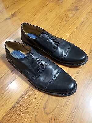 #ad Black Leather Lace up Dress Shoes Hunters Bay Leather Collection Sz. 11 Mens $12.50