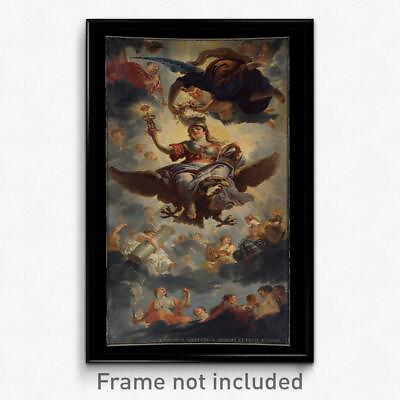 #ad Erasmus Quellinus Ceiling of the Council Chamber Print 11x17 Art Poster $24.99