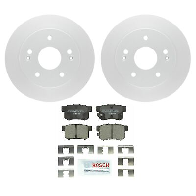 #ad Bosch Rear Brake Kit Solid 260mm Disc Rotors and Ceramic Pads For ILX Civic L4 $92.96