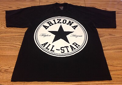 #ad Arizona All Star Taylor AZ Rap Oversize Graphic Print T Shirt Black Cotton XL $11.99