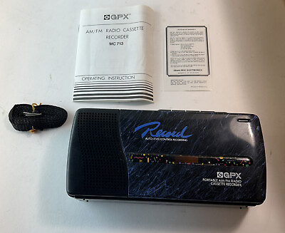 #ad VINTAGE GPX Handheld AM FM Radio Cassette Recorder $15.99