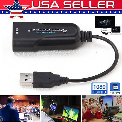 #ad 1080P 120FPS Video Capture Card HDMI to USB 3.0 Video Grabber Live Streaming $15.39