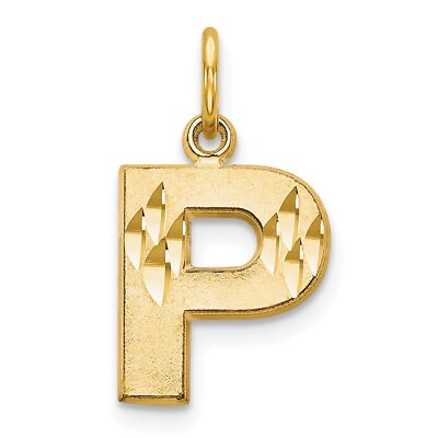 #ad Real 10kt Yellow Gold Initial P Charm $91.50