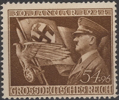 #ad #ad Stamp Germany Mi 865 Sc B252 1944 WWII Fascism Adolf Hitler Eagle Flag MNG $2.95