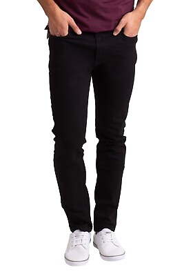 #ad Jeans Mens Stretch Skinny Fit Slim Denim Pants Original Straight Black Pants $22.61