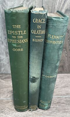 #ad 1st Ed. Pastors Books Lot Of 3 Christian Theology 1888 1912 Sermon Green Staging $34.95