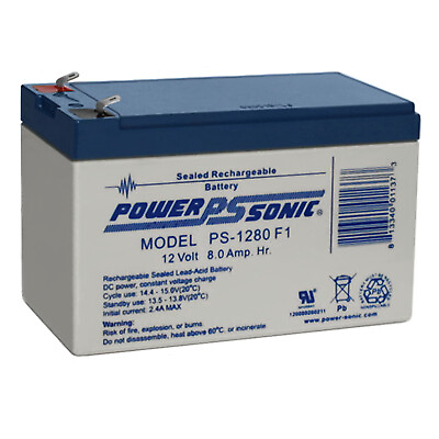 #ad Power Sonic 12V 8AH F1 SLA Replacement Battery for CyberPower CP1500LCD UPS $27.99