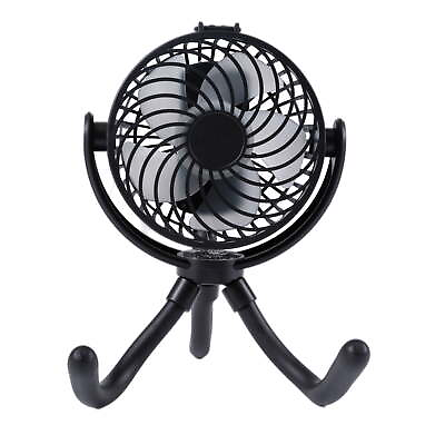 #ad New Portable Rechargeable Fan with Flexible Tripod for Stroller Car Seat Black $19.00