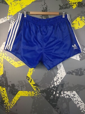 #ad Adidas Vintage Running Beach Football Shorts Blue 90s Nylon Mens Size XL ig93 $50.99