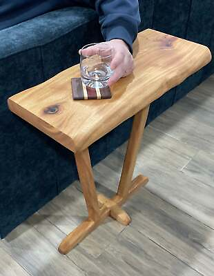 #ad Unique end table African Mahogany end table modern end table hand carved table $465.00