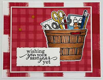 #ad Stampin#x27; Up Basket of Craft School Supplies Gift Card Holder Teacher Crafter $2.95