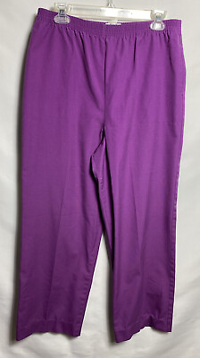 #ad Koret Women Elastic Waist Pants Purple Waist 32” Inseam 28” $10.10