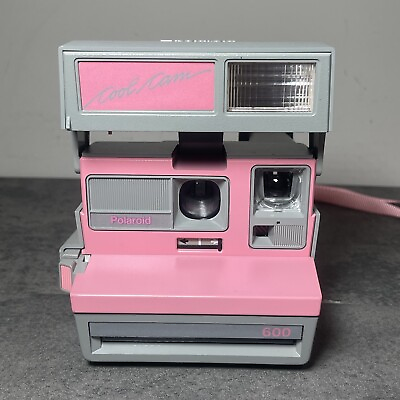 #ad Vintage Polaroid Cool Cam 600 Instant Film Photo Camera Pink And Grey UNTESTED $59.99