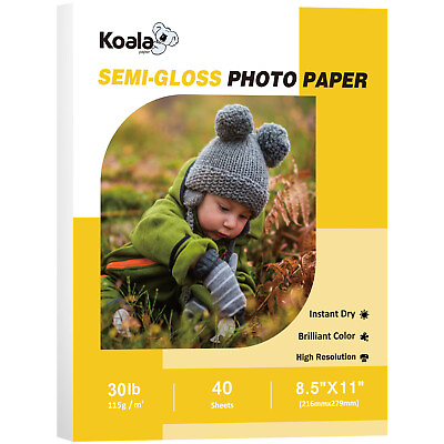 #ad Koala Semi Glossy Photo Paper 8.5x11 for Inkjet Laser Printers 30lb Brochure $9.59