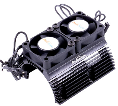 #ad Powerhobby 1 8 Motor Aluminum Heat Sink W Dual Cooling Fan Black Arrma Senton 6S $22.95