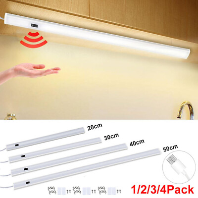 #ad US LED Strip Light Under Cabinet USB Power Motion Sensor Bar Lamp Closet Kitchen $12.39