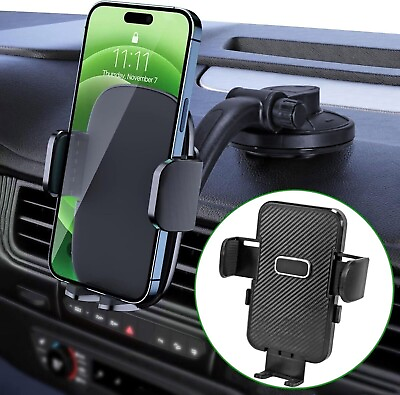 #ad Car Phone Holder Dashboard Windshield Phone Mount Universal for iPhone Samsung $6.95