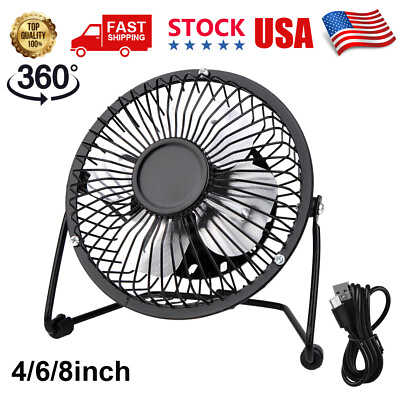 #ad Portable USB Desk Fan Metal Personal Small air Cooler Cooling Operated Mini Fan $8.89