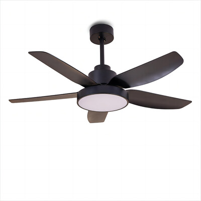 #ad 46 Inches Ceiling Fan with LED Lights 6 Adjustable Wind Speeds Modern Black $114.99