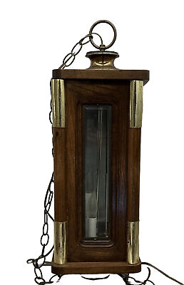 #ad #ad 28” MCM Wooden Hanging Swag Lamp XLARGE Multi Light Vtg Retro Chic Shabby Rare $96.03