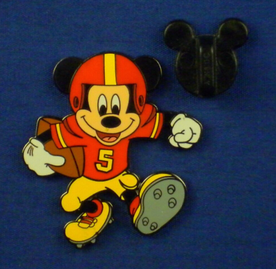 #ad Mickey Running with Football LE Disney Catalog Sports Series Pin # 19366 $30.00